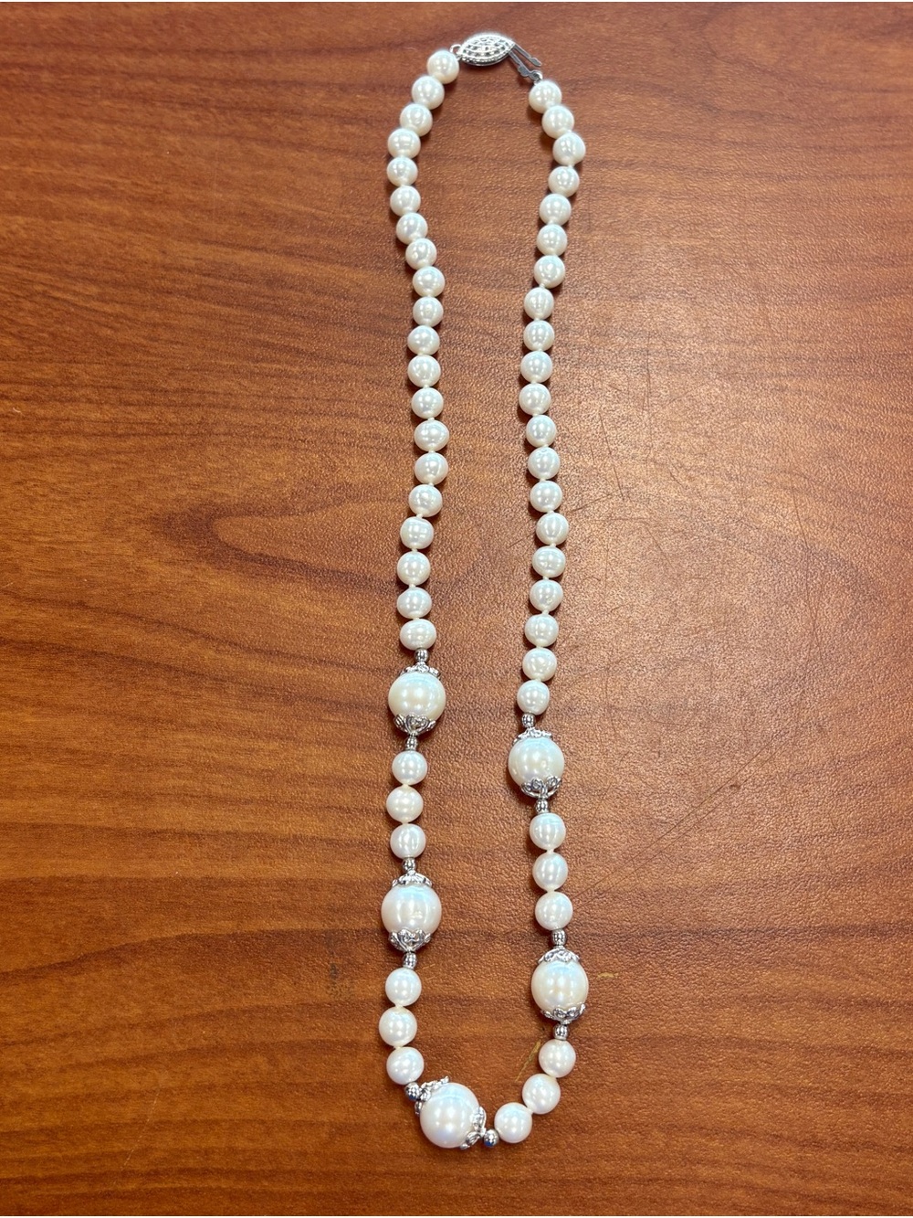 925 Sterling Silver Faux Pearl QVC Necklace